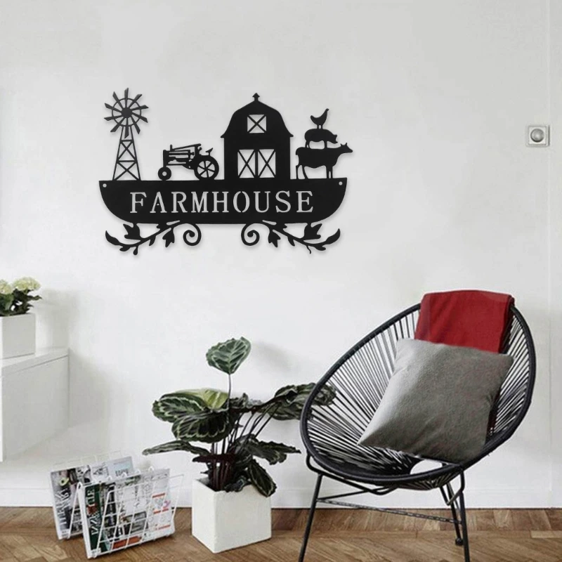 

Металлический фермерский Знак подвеска фотоаксессуары для фестиваля праздника вечеринки фон B03D