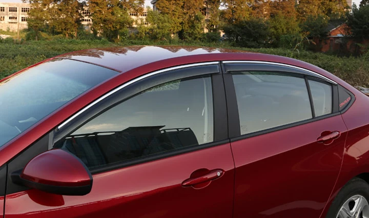 Дефлектор окна козырек от дождя/солнца вентиляционное отверстие для Chevy cruze 2017 2018