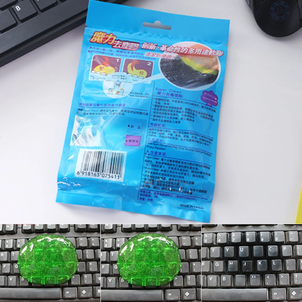 

Soft Cleaning Gel Universal Gel Cleaner Putty Car Vent Outlet Keyboard Cleaning Mud Dust Remover Interior Cleaning Duster Slime