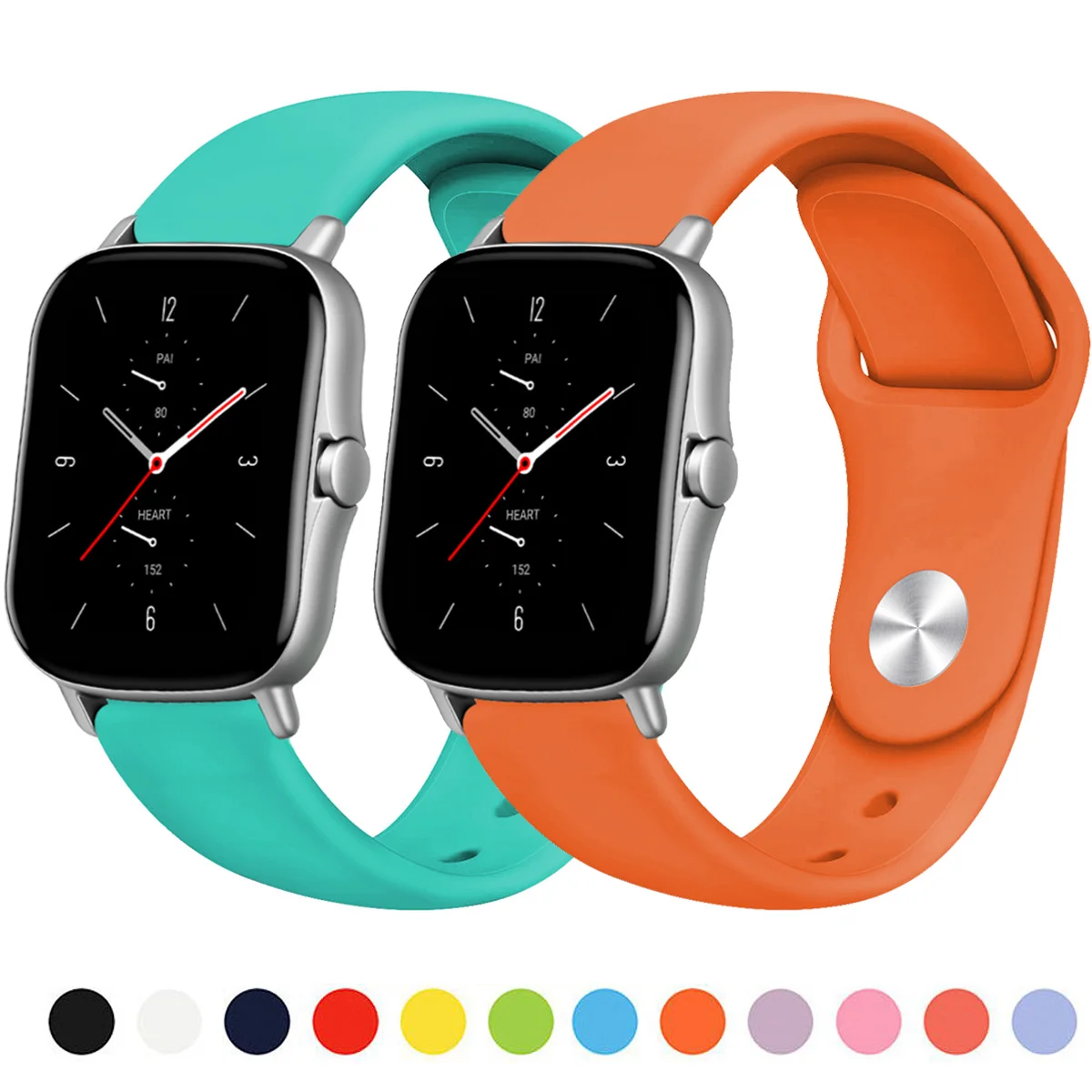 

20mm/22mm Silicone band For Amazfit GTS/4/3/2/2e/GTS2 Mini/GTR 4/42mm/GTR2/2e/stratos 2/3 Sport Watch Bracelet Amazfit bip strap