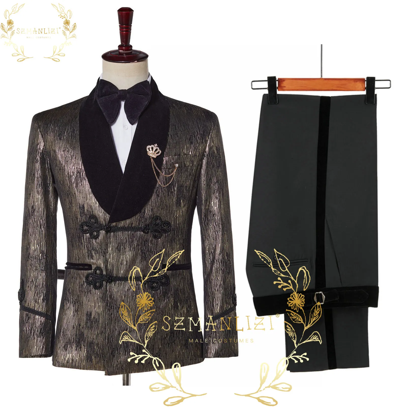 

Мужской деловой костюм из двух предметов, блейзер и брюки