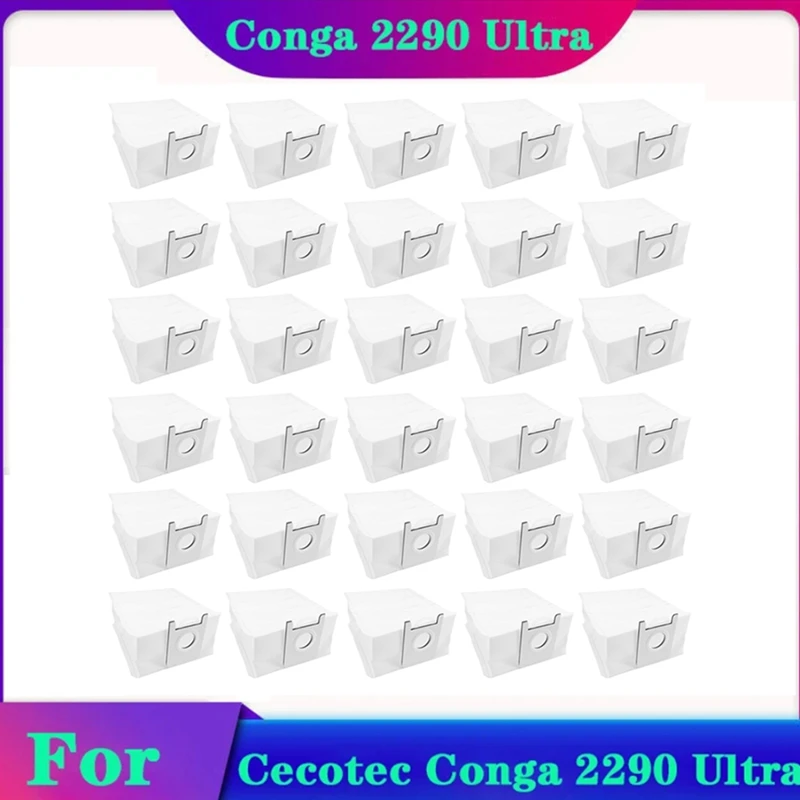 30 шт. запасные части пылесборник для Cecotec Conga 2290 Ultra 05661 робот-пылесос нетканый