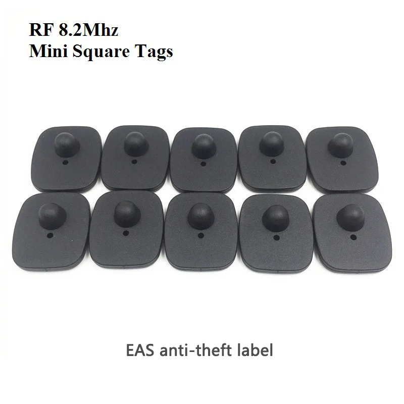 100pcs/Lot Anti-theft RF ABS Clothing Anti-lost Label Magnetic Button Small Square Fastener Hard Tag Security Buckle EAS enlarge