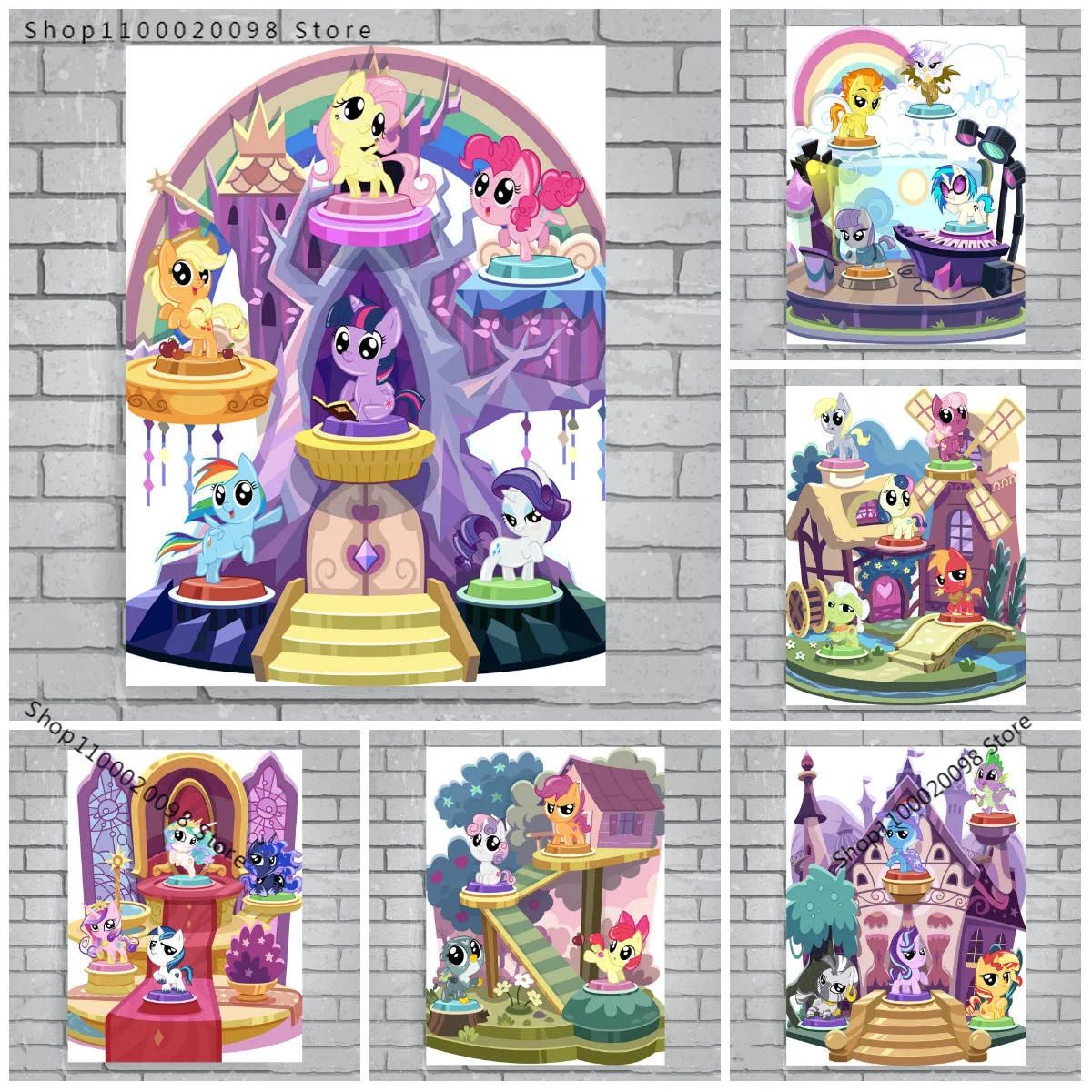 Карманные Пони My Little Pony постер для видеоигр Картина на холсте аниме постеры