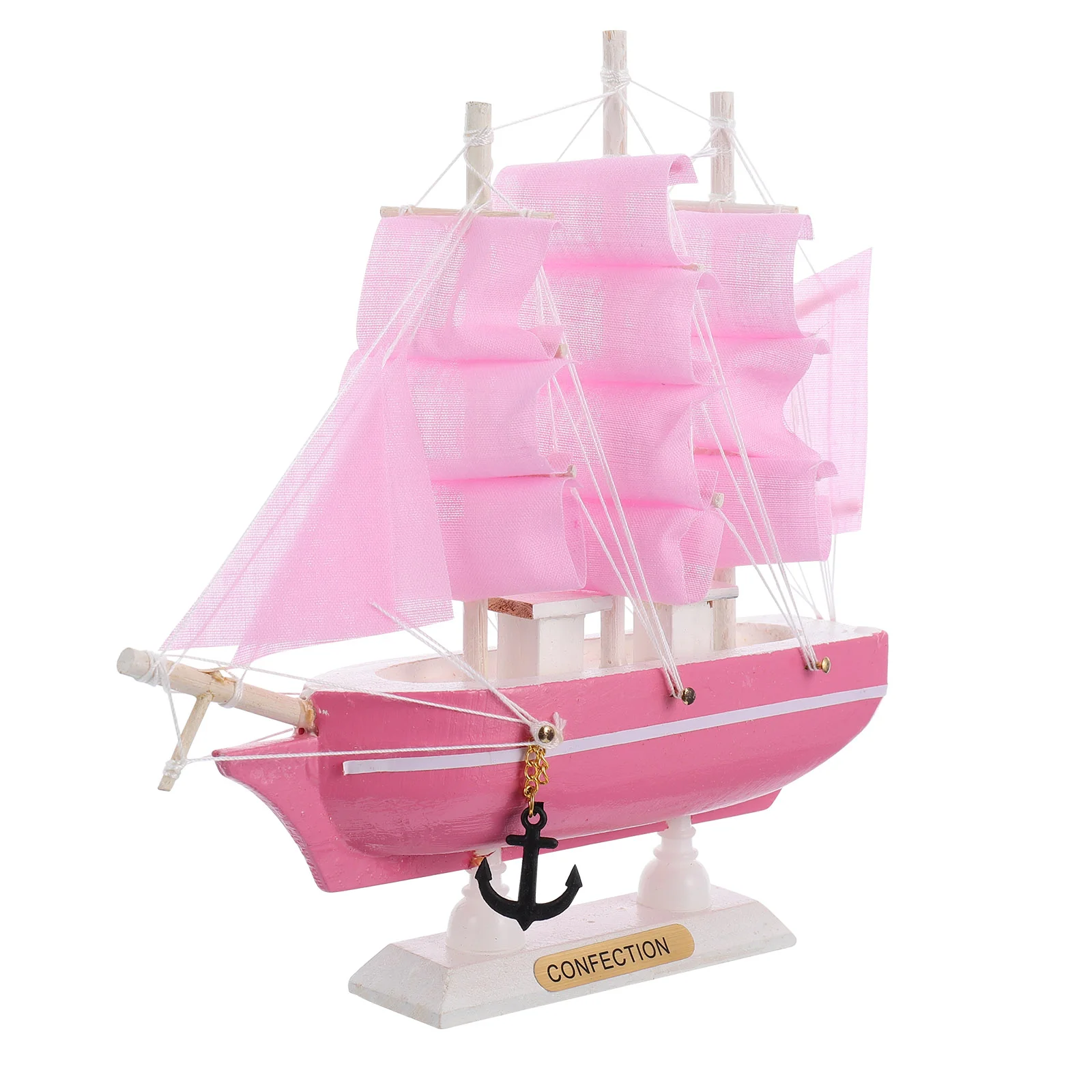 

Sailboat Model Boat Sailing Ship Wooden Nautical Decor Home Decorations Decoration Summer Beach Ornament Wood Miniature Mini