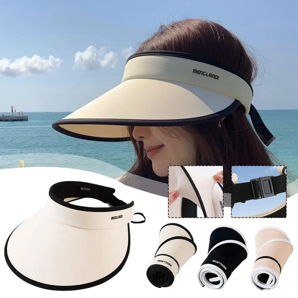 

New Summer Top Empty Sun Hat For Women Wide Brim Cap Beach Anti-ultraviolet Visor Hat Girl Ladies Caps UV Protection Sun Ha N1E9
