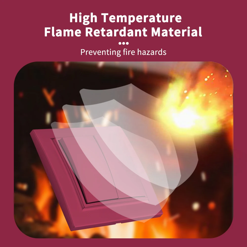 WESA Red Frosted светильник настенный выключатель огнестойкая пластиковая панель