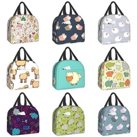 kawaii sheep cute animal lunch bag travel box work bento cooler reusable tote picnic boxes insulated container shopping bags