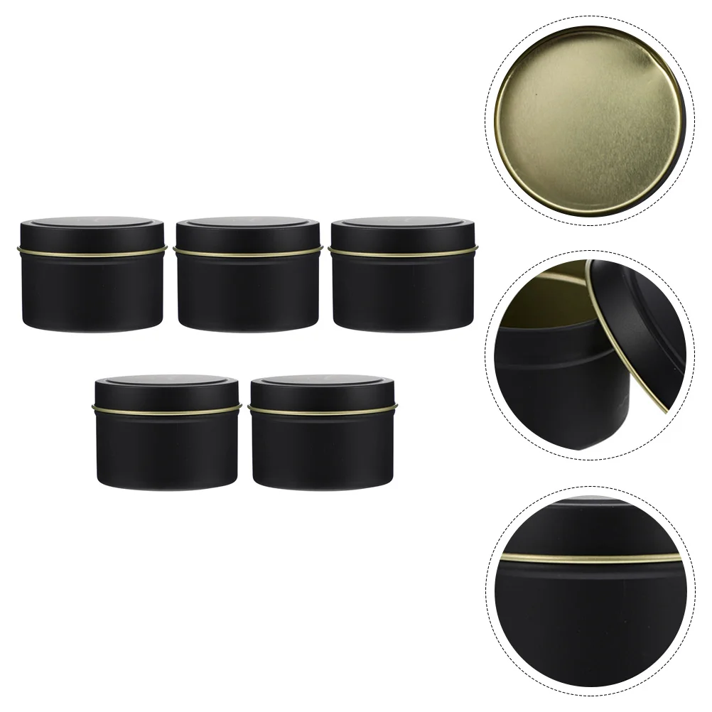 

Lids Tin Jars Tins Empty Jar Can Metal Containers Box Making Vessels Travel Bulk Black Cans Round Storage Salve Holder Tea Case