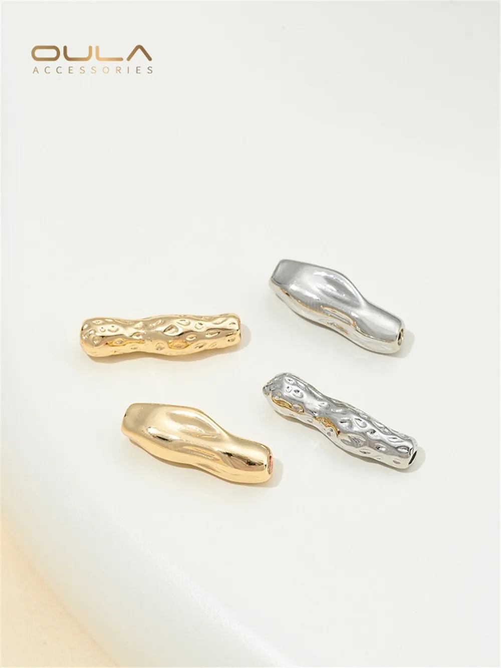 Длинная полоска имитация барокко бусина 14 к позолоченная прямая в форме