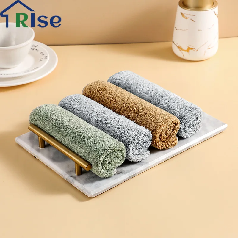 

Square Bamboo Charcoal Dish Cloth Household Cleaning Products Dishwashing Microfiber Towel Water Absorption Utensils For Kitchen