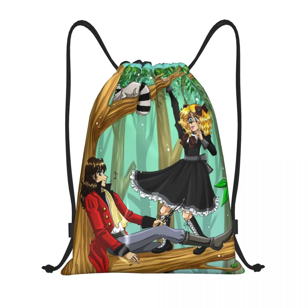 

Candy-Candy And Terry Grandchaster In The Forest Drawstring Bag for Training Yoga Backpacks Women Men Manga Sports Gym Sackpack
