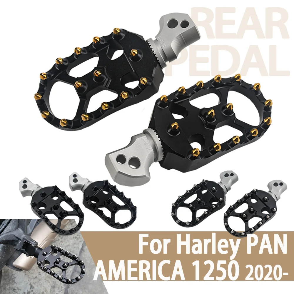 

Motorcycle Rear Footrest 360 Degree Adjustable Foot Pegs Rotatable FootPegs Rest For Harley PAN AMERICA 1250 Special