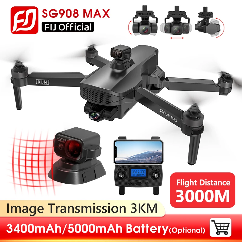 

SG908 Drone 3-Axis Gimbal 4K Camera 5G Wifi GPS FPV SG908 PRO Profesional Dron SG908 MAX Quadcopter Distance 3km VS SG906 MAX 1