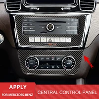 carbon fiber car styling center console air conditioning audio control panel decoration sticker trim for mercedes benz gle w204
