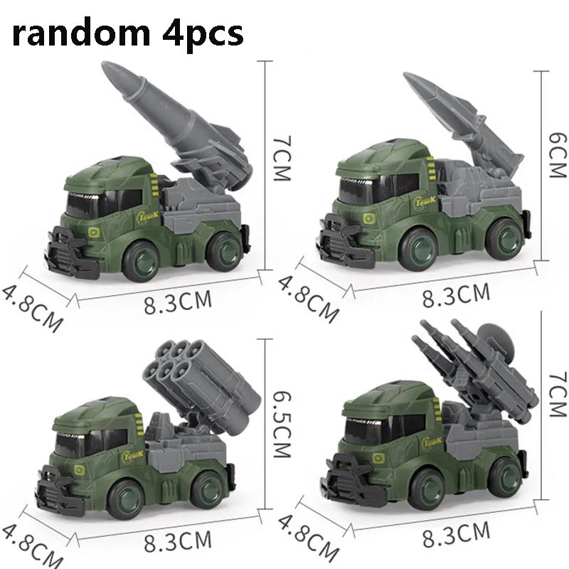 City Sanitation Vehicle Car Toys 4PCS/Set Retro Classic Pull Back Random 4 Colors Racing Engineering Models Educational Toy |