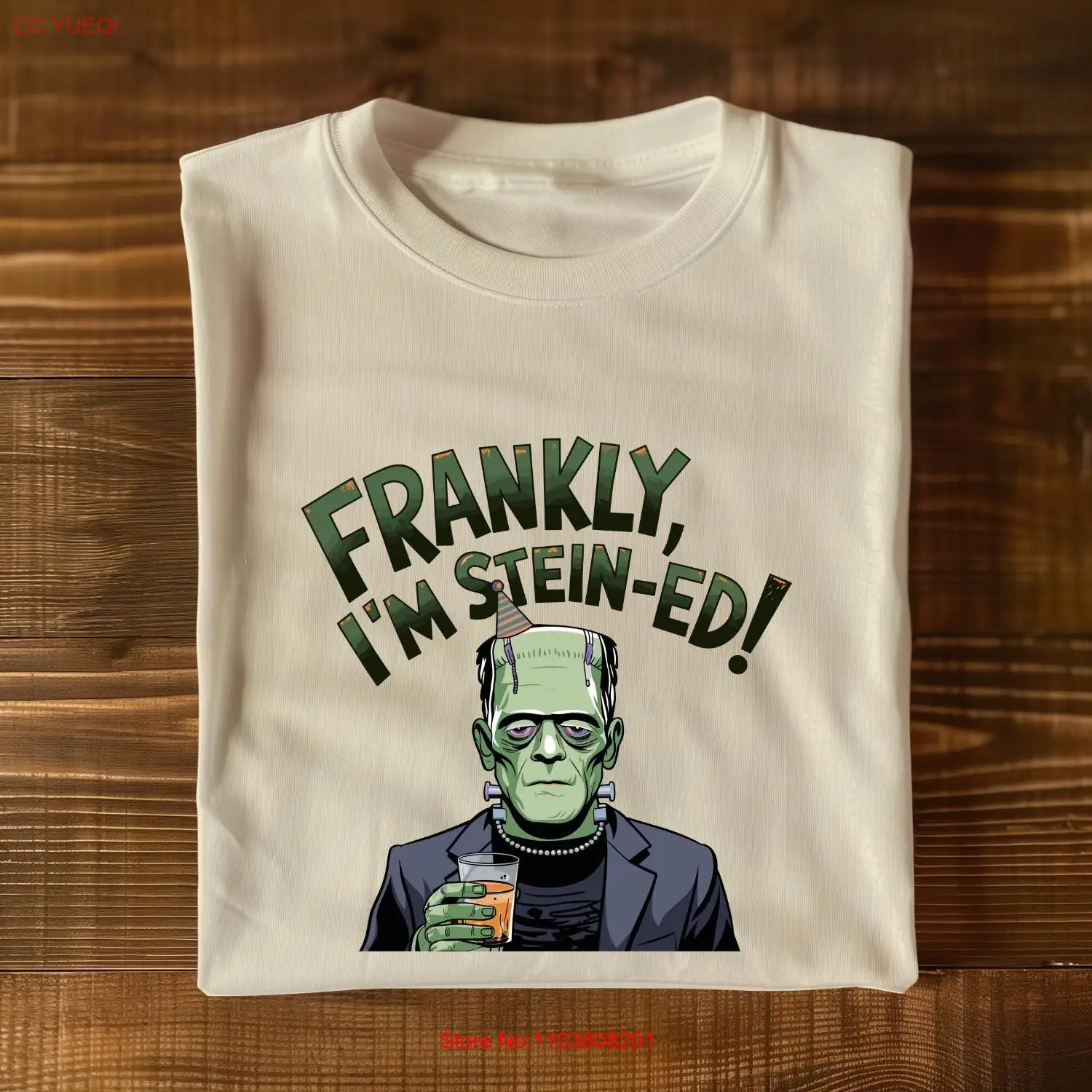 Comfort Colors Frankenstein T Shirt Frankly I'm Stein ed funny Halloween tee spooky season for her Silly