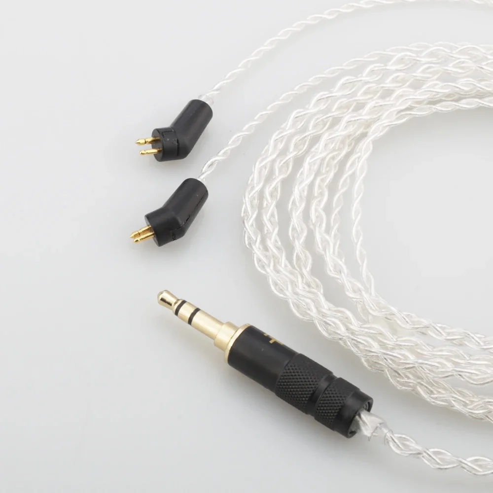 Высококачественный 8-ядерный 7N OCC посеребренный кабель для обновления наушников