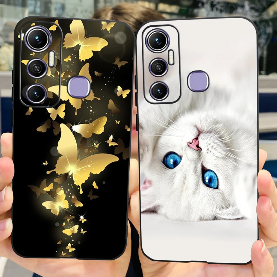 Чехол для Infinix hot 11 чехол с милым котом и бабочкой мягкий силиконовый Hot Hot11 X662 X662B