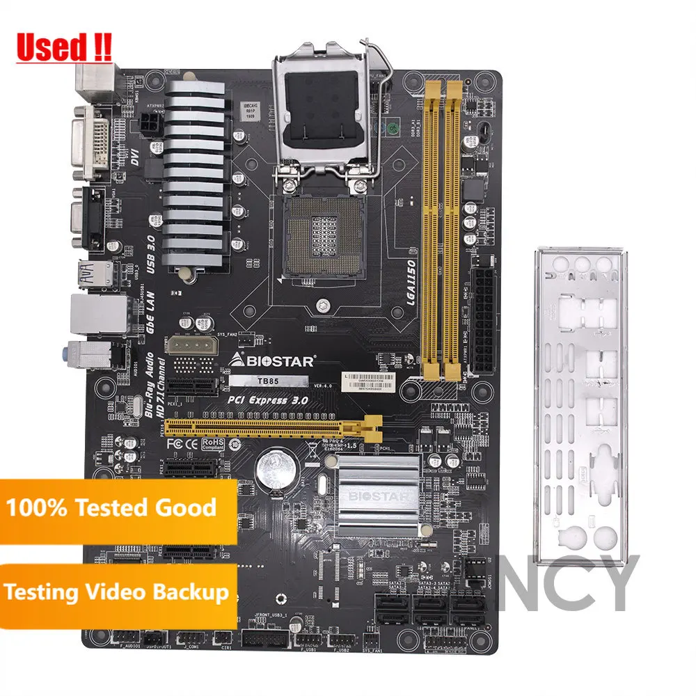 6PCI-E профессиональная майнинговая материнская плата BTC PRO для Biostar TB85 B85 LGA 1150 DDR3 16G SATA3 USB3.0