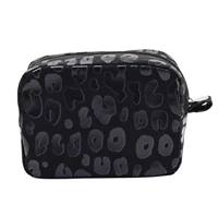 make up girls cosmetic bag black leopard for travel bag wash makeup organizer holder with zipper beauty outdoors overnight bags