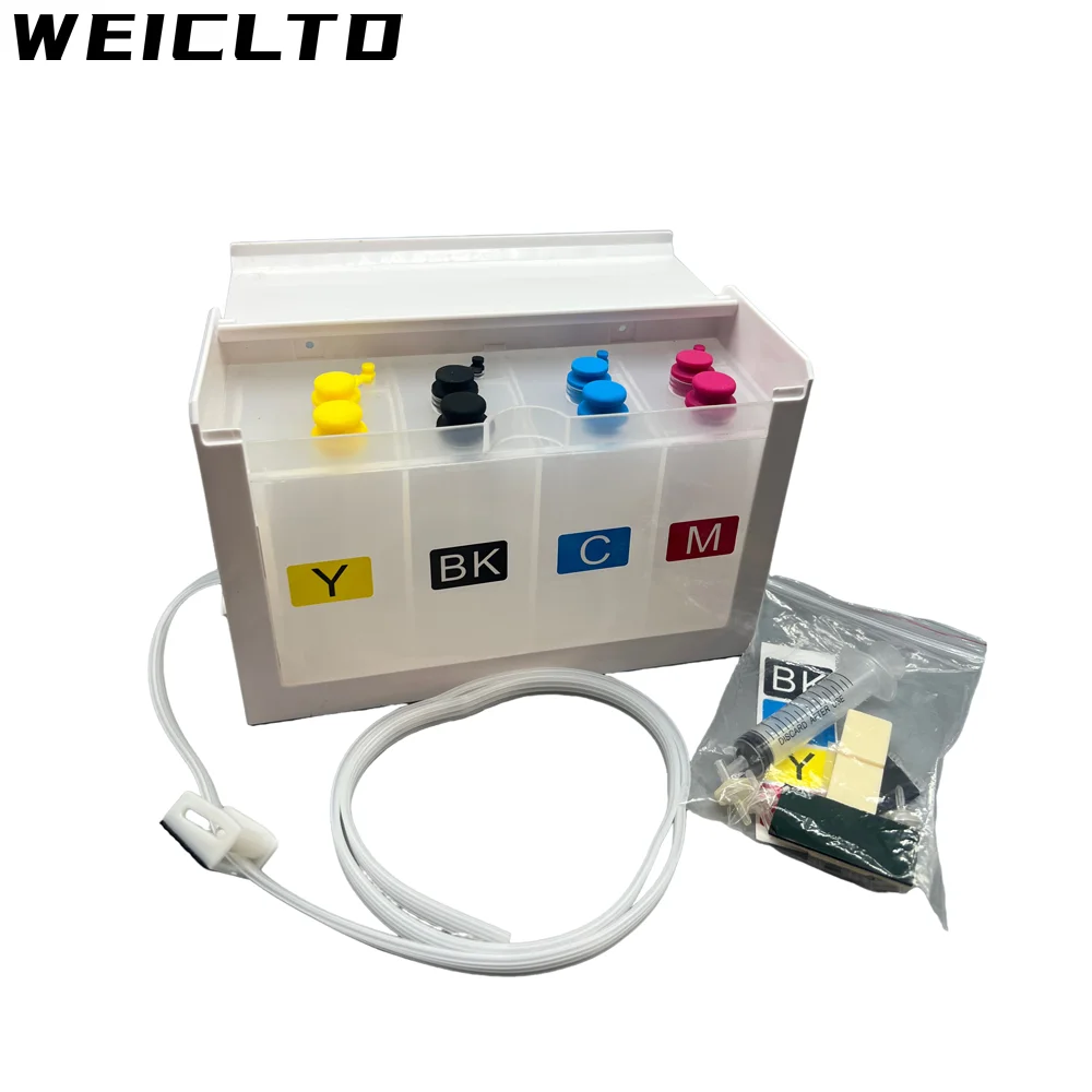 Фото Высококачественный 4-цветный резервуар Ciss 300 мл для принтера Epson HP Canon Brother Ricoh Roland Muto DTF Transfer DTG DYE Пигментные чернила №1