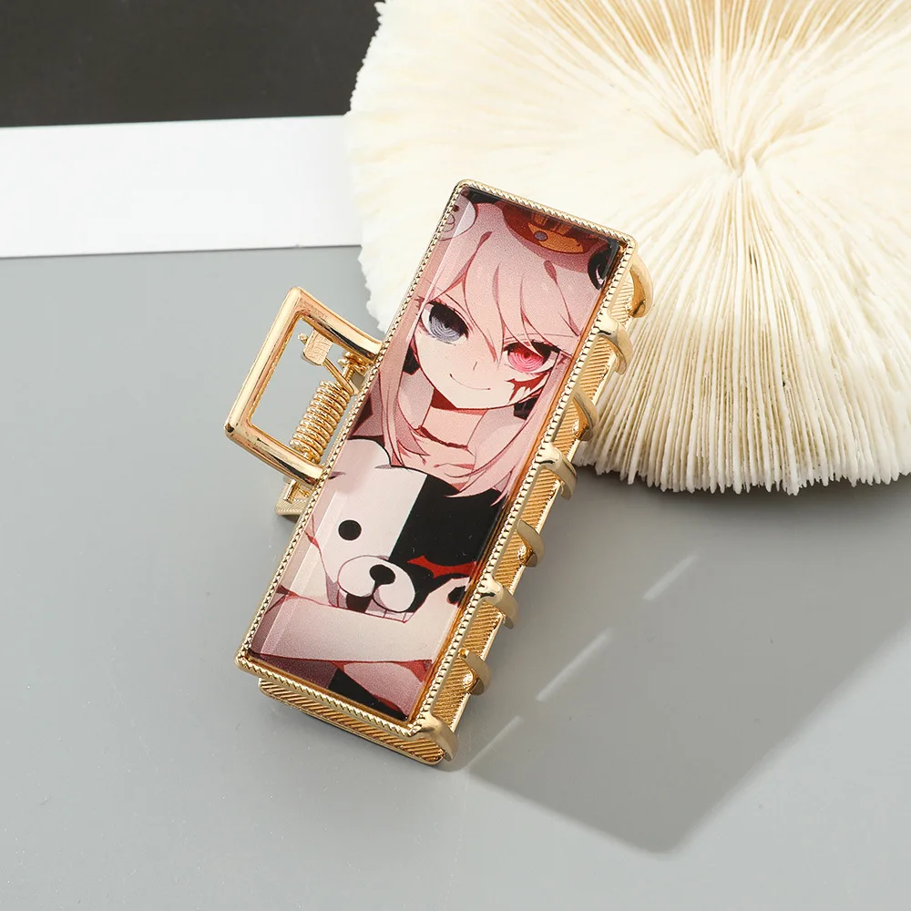 Аниме зажим для волос Монокума из игры Danganronpa, косплей-заколка Эносимы Джунко, милые черно-белые медвежьи когти аксессуары.
