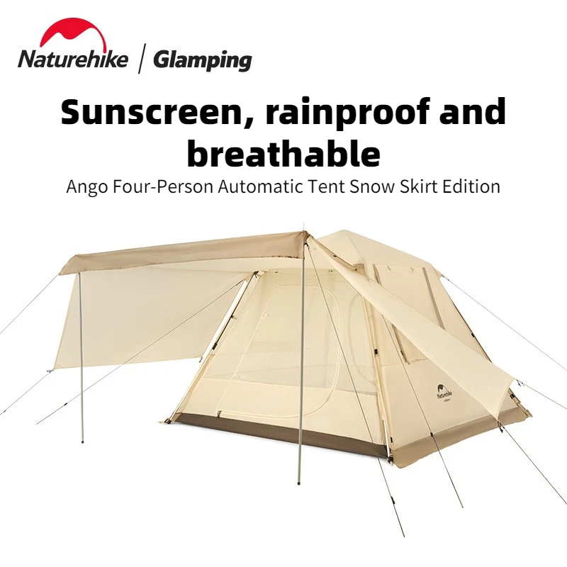 

Naturehike Ango Fully Automatic Tent Outdoor Camping Canopy Portable Rainproof Sunscreen Breathable Tent 4 People With SnowSkirt