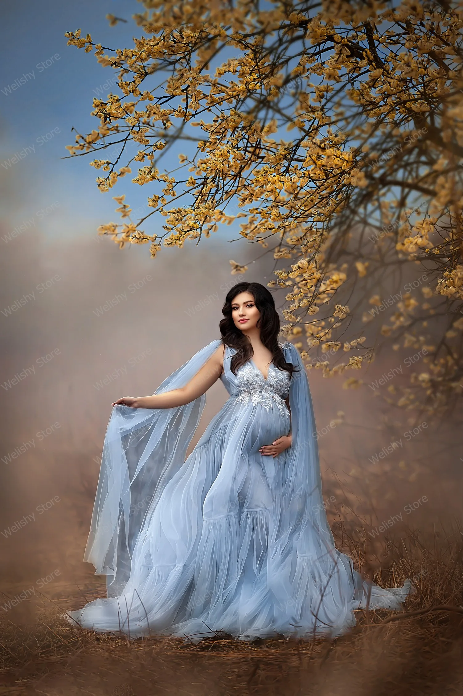 Рисунок 4 - Синее мягкое Тюлевое платье для