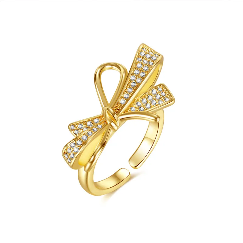 

Luxury Cubic Zirconia Butterfly Women's Open Ring Simple Anniversary Wedding Engagement Ring Jewelry for Lady Birthday Gift