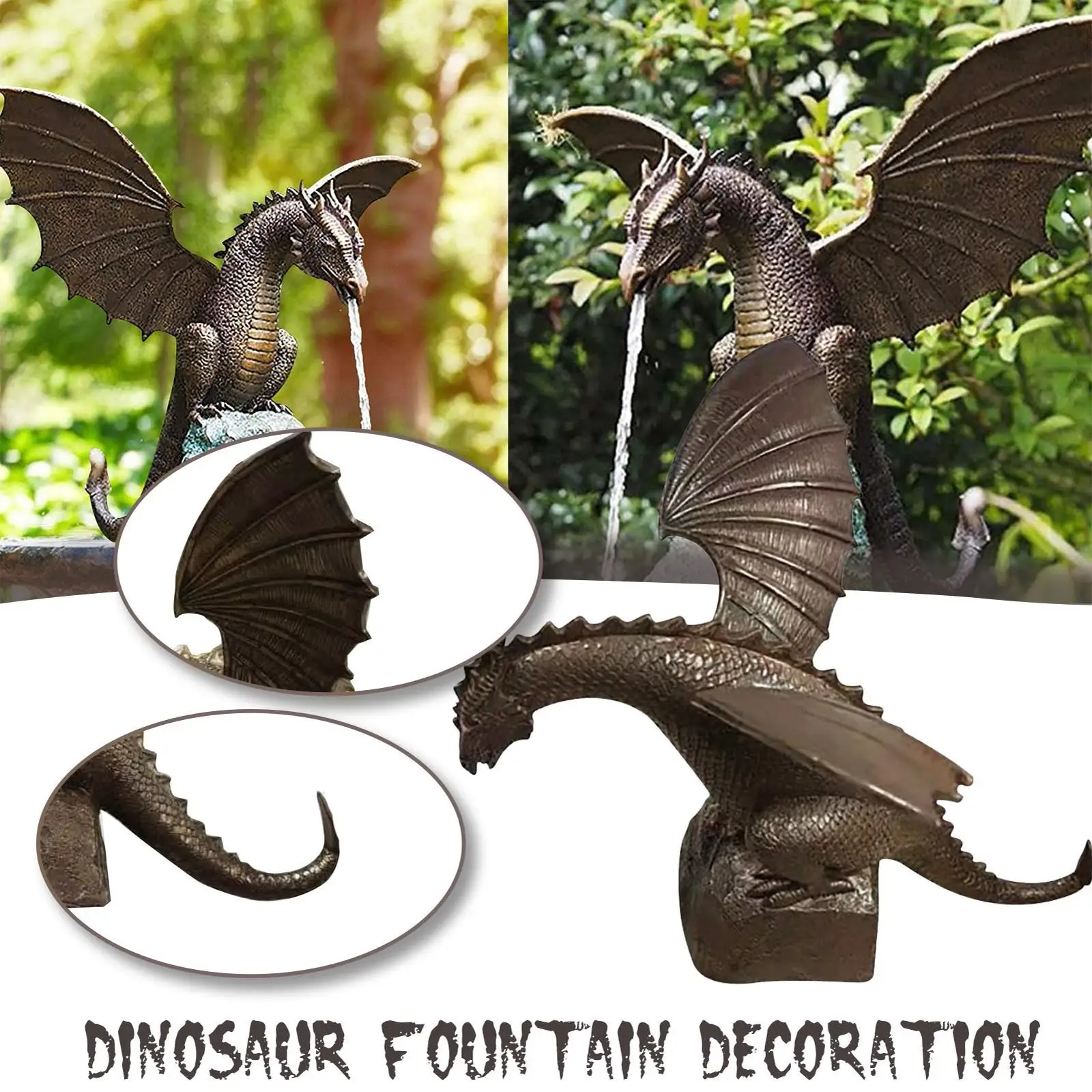 

Statue/Fountain Dragon Painted Resin Solid Resin Waterscape Sculpture Decoration