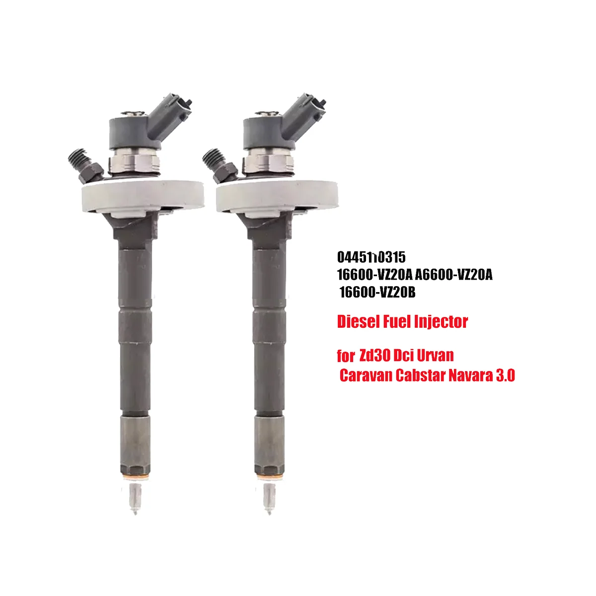 

4Pcs 16600-VZ20A/B Crude Oil Fuel Injector 0445110315 for Nissan Zd30 Dci Urvan Caravan Cabstar 3.0