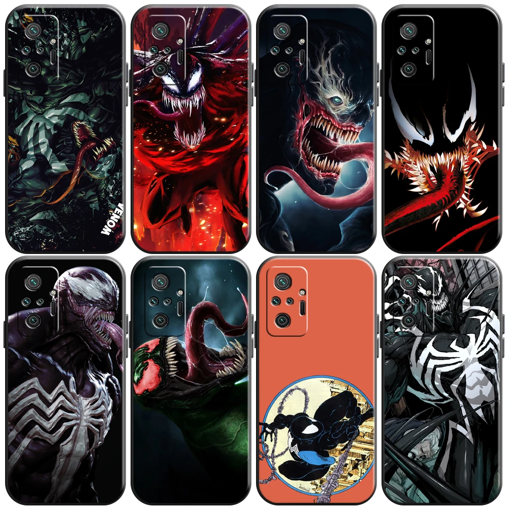 

Marvel Venom COOL Phone Case For Xiaomi Redmi Note 9 9i 9AT 9T 9A 9C 9S 9T 10 10S Pro 5G Funda Black Back Silicone Cover Coque