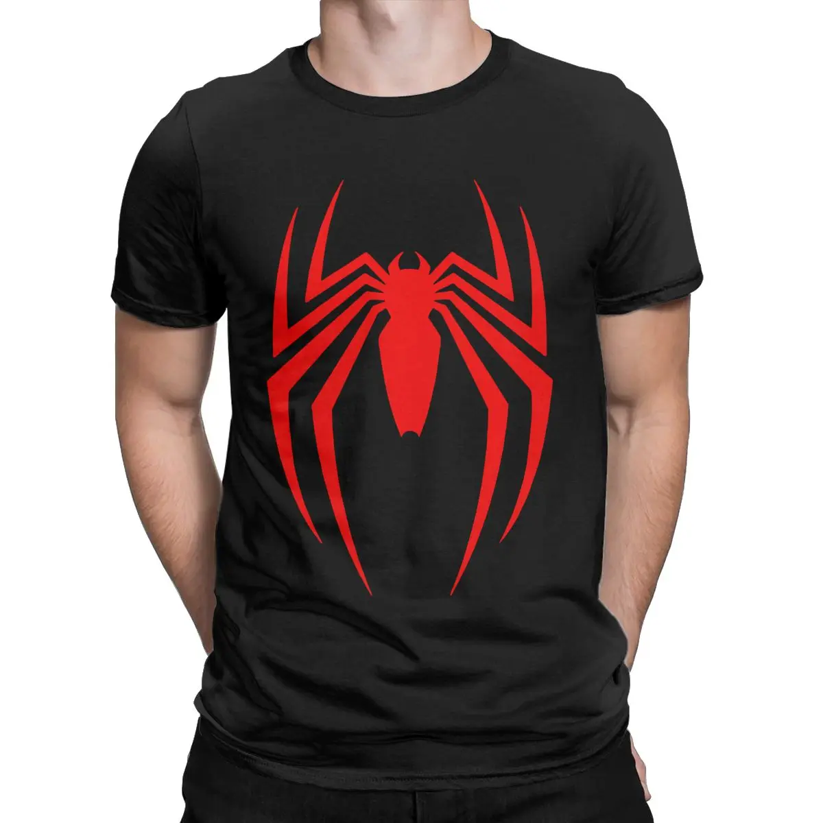Spiderman Marvel T-Shirts for Men   Cool Pure Cotton Tee Shirt O Neck Short Sleeve T Shirt Graphic Clothes