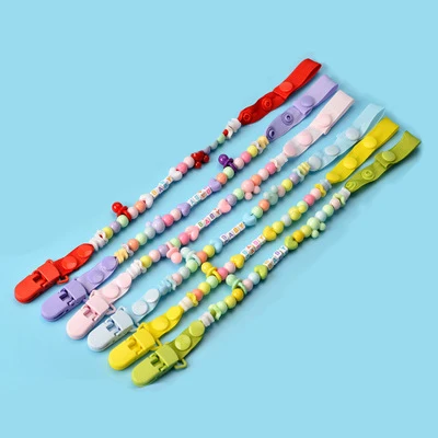 

Baby Pacifier Clip Chain New Baby Pacifier Clips Newborn Dummy Pacifier DIY Colorful Pacifier Holder Baby Christmas Gift
