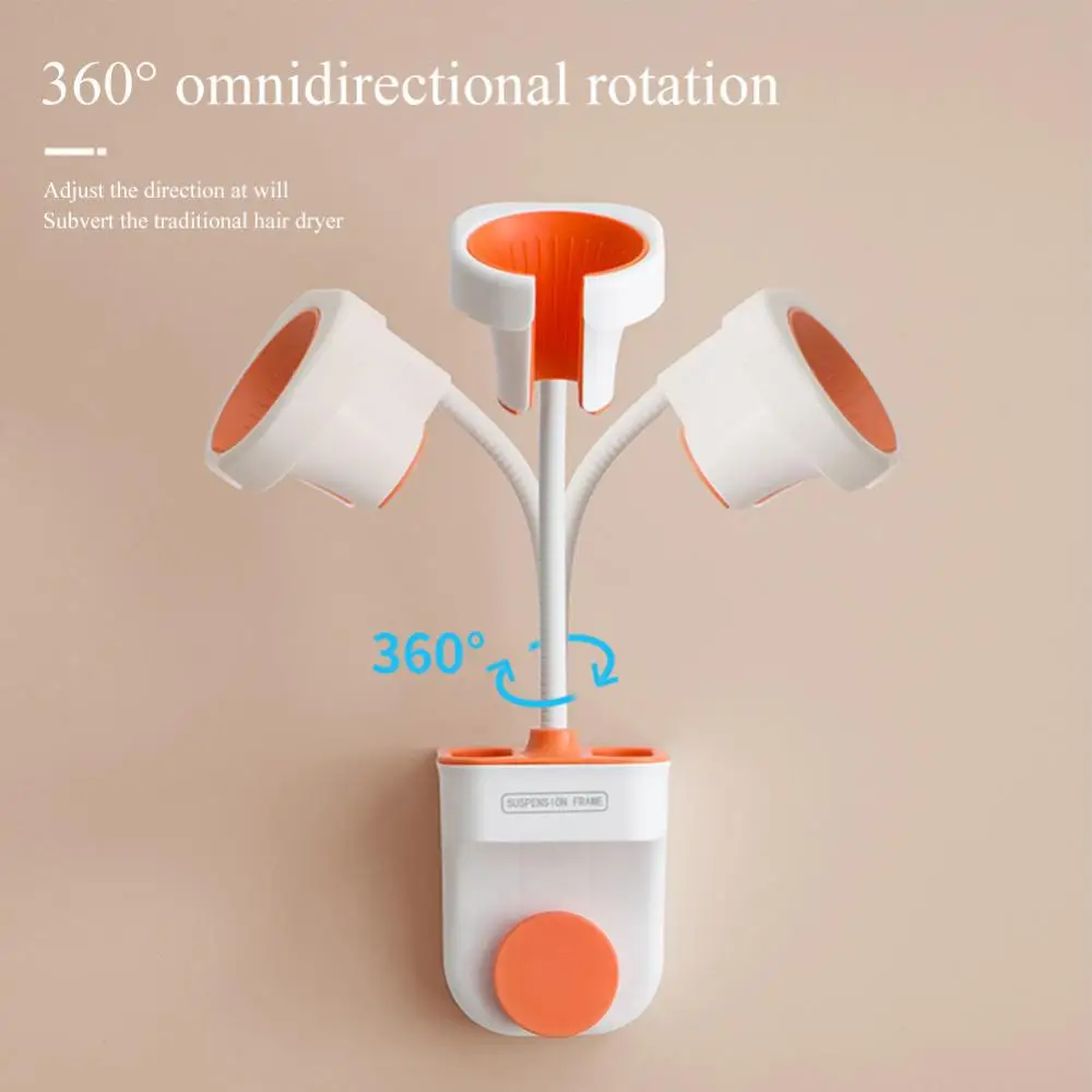 

Wall Mount Bathroom Free Punch Hair Dryer Rack Universal Home Adjustable Hair Dryer Bracket Punch Free Shower Holder