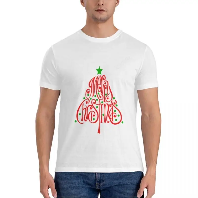 Классическая футболка Merry Christmas мужские топы футболки для мужчин мужская одежда