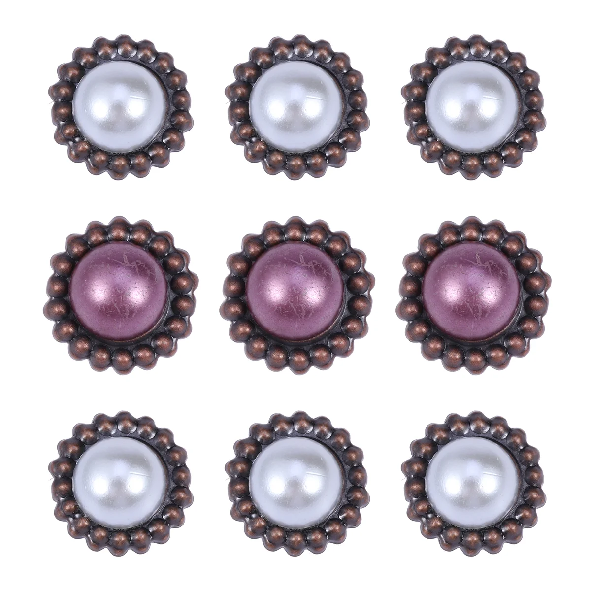 

Brads Paper Fastenerspearl Brad Scrapbooking Round Crafting Mini Crafts Fastener Craft Metal Decorative Fasteningpins Button