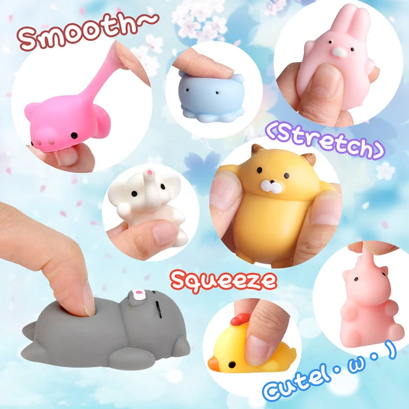 

Kawaii Animal Antistress Ball Squeeze Fidget toys Mochi Rising Abreact Soft Sticky Squishi Stress Relief Squishy Toys Funny Gift