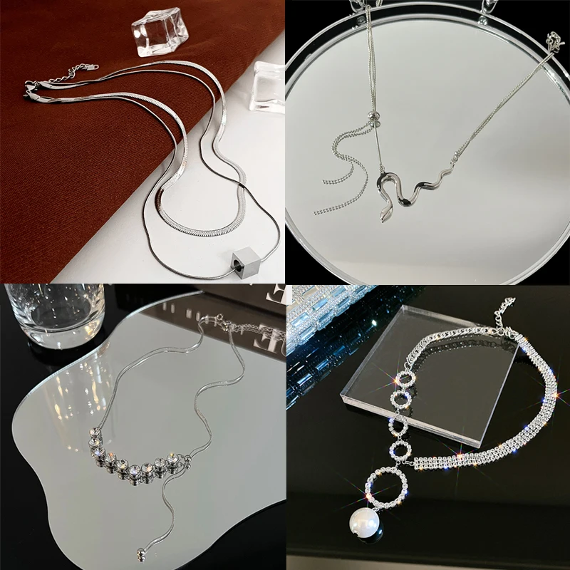 

316L Stainless Steel Snake Pendant Necklace for Women 2023 New Trendy Vintage Punk Gothic Clavicle Chain Niche Design Jewelry