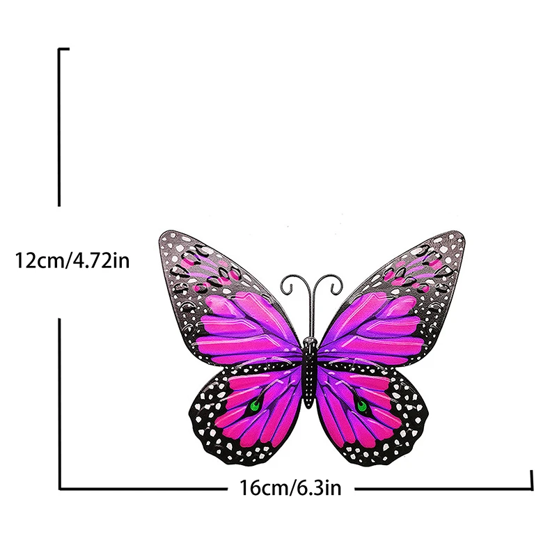 Винтажная 3D металлическая бабочка настенное искусство подвесная настенная