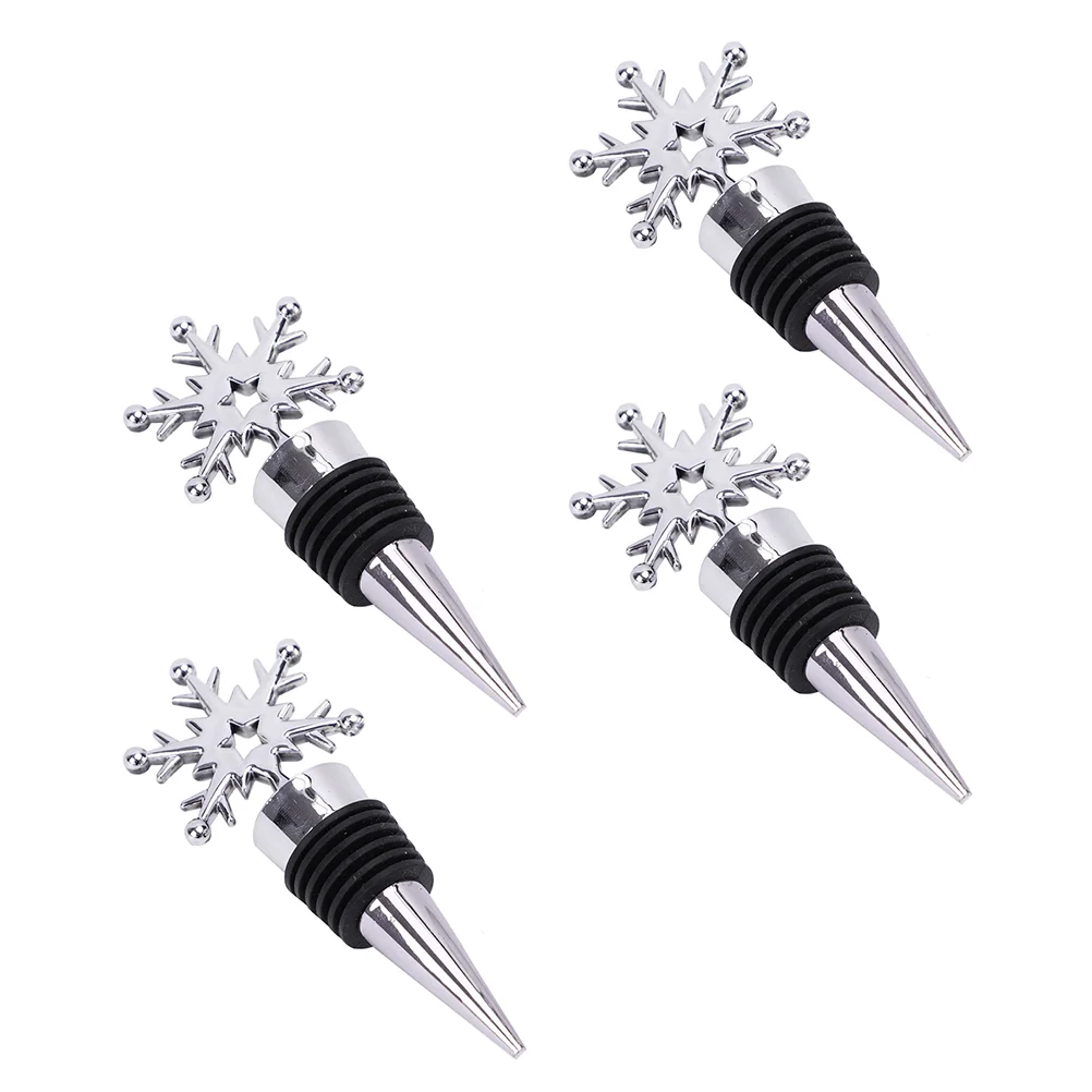

Stopper Plugs Bottle Stoppers Champagne Snowflakeparty Sealing Stainless Steel Shaped Red Bottles Cap Cork Novelty