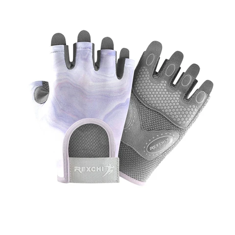 Перчатки с открытыми пальцами женские, Нескользящие дышащие митенки для спортзала, фитнеса, велоспорта, тренировок