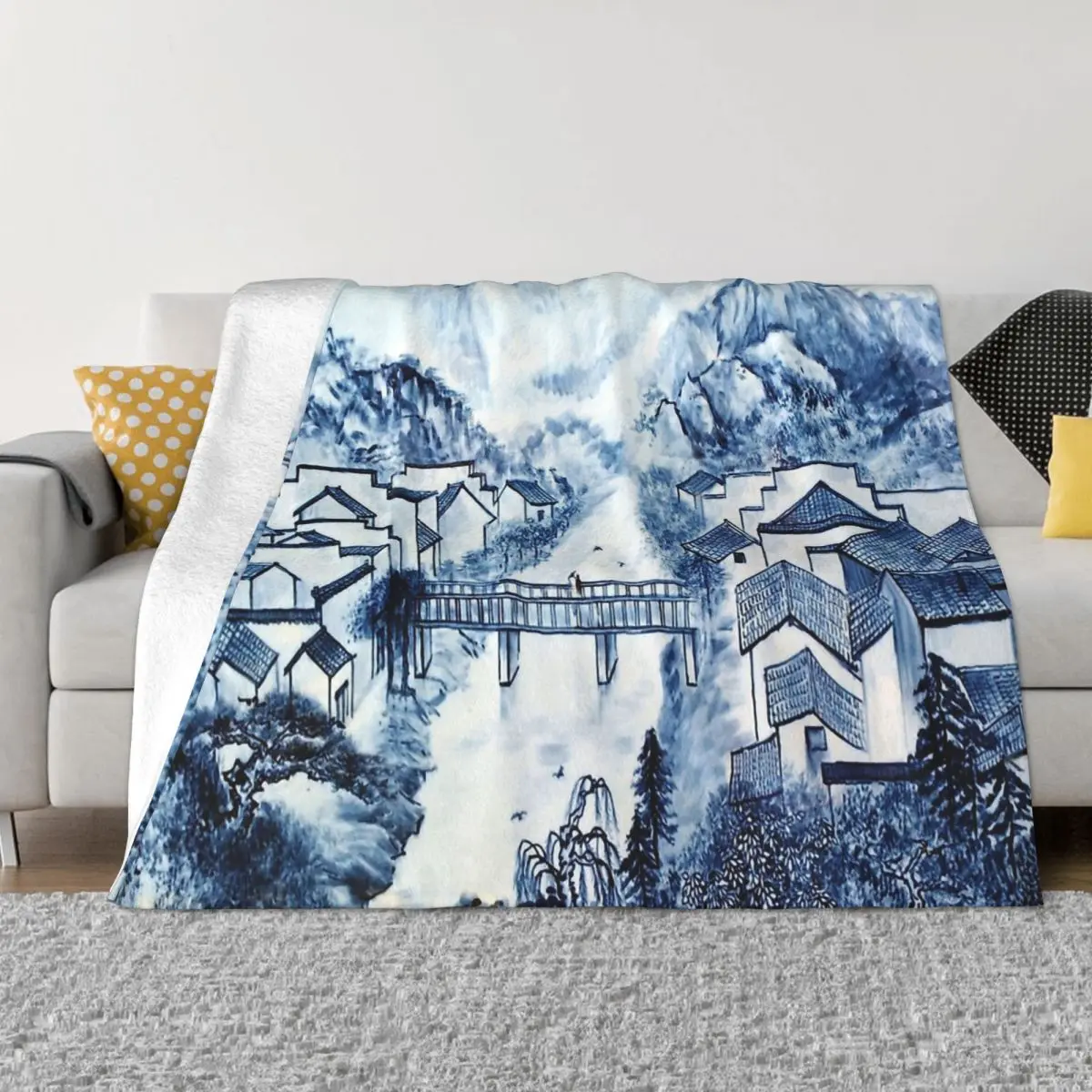 

Chinese Blanket Flannel Porcelain Cozy Soft FLeece Bedspread