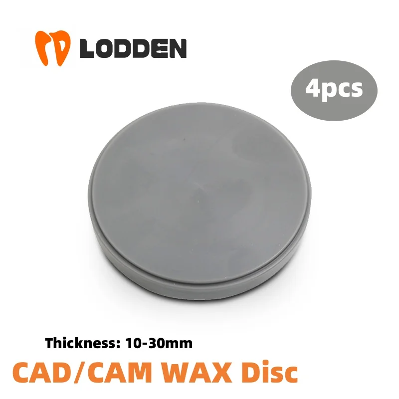 4pcs LODDEN WAX Dics Dental Laboratory 98mm Grey for CAD CAM Carving Material10-30mm dental odontología