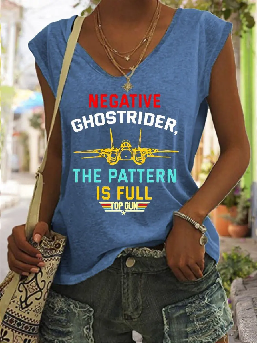 

Women's Negative Ghostrider The Pattern Is Full Top Gun V-Neck Tank Top