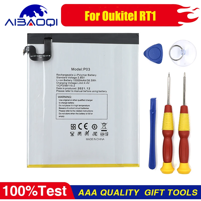 

Абсолютно новый оригинальный для Oukitel RT1 мобильный телефон аккумулятор большой емкости 10000 мАч запасные батареи