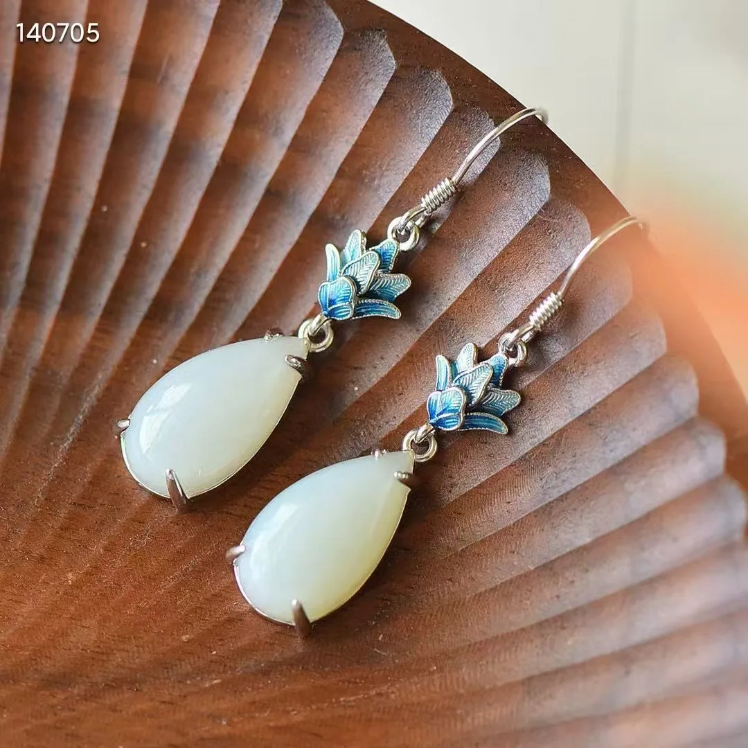 Натуральные 100% настоящие серьги из стерлингового серебра 925 пробы мозаика белый