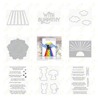 clouds rainbow bridge with sympathy 2022 new metal cutting dies stamps stencil for scrapbook diary decoration embossing template