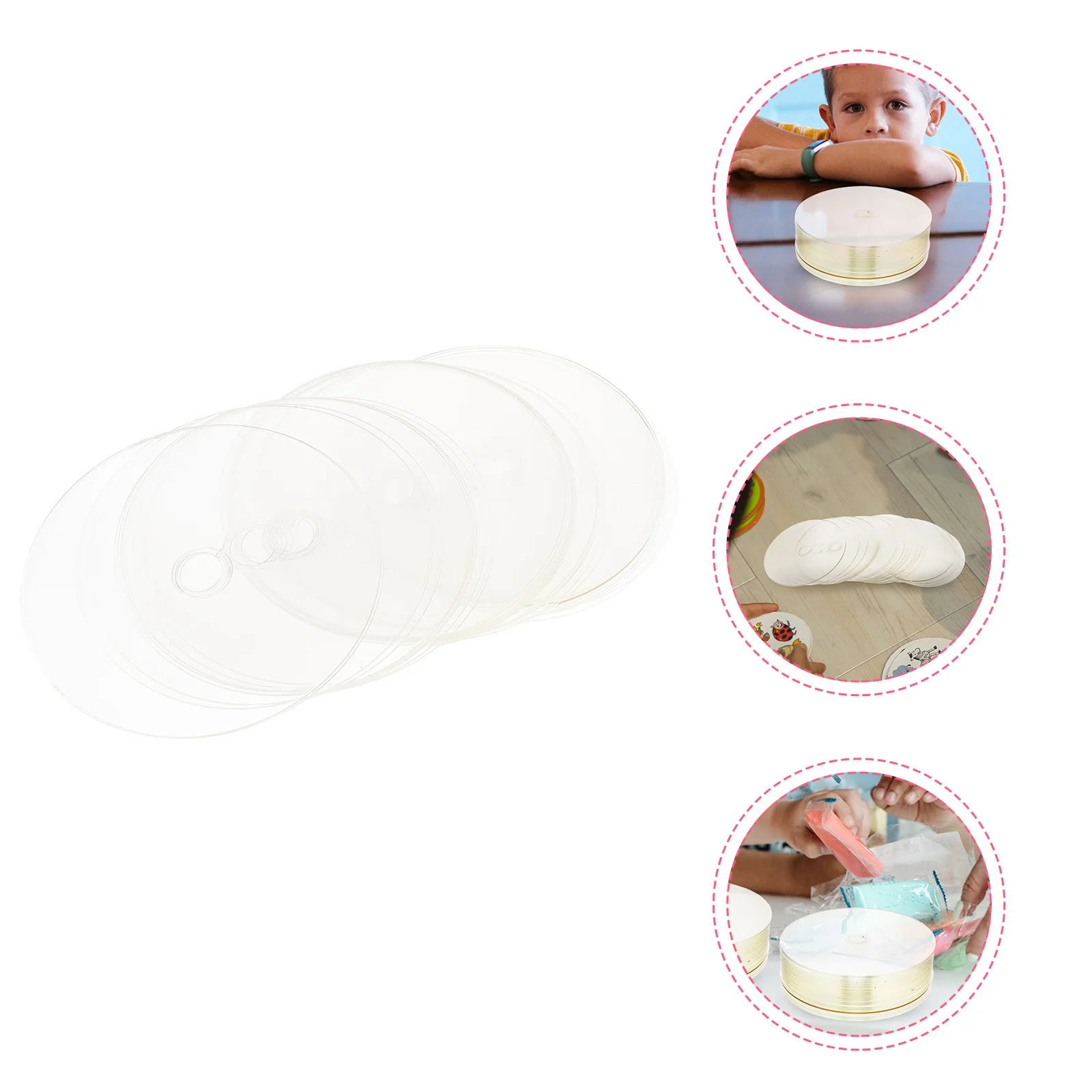 

30 Pcs CDs Painting Clear CDs Clear DIY Painting CDs DIY Discs Adornment Blank CDs Decor for Children Men